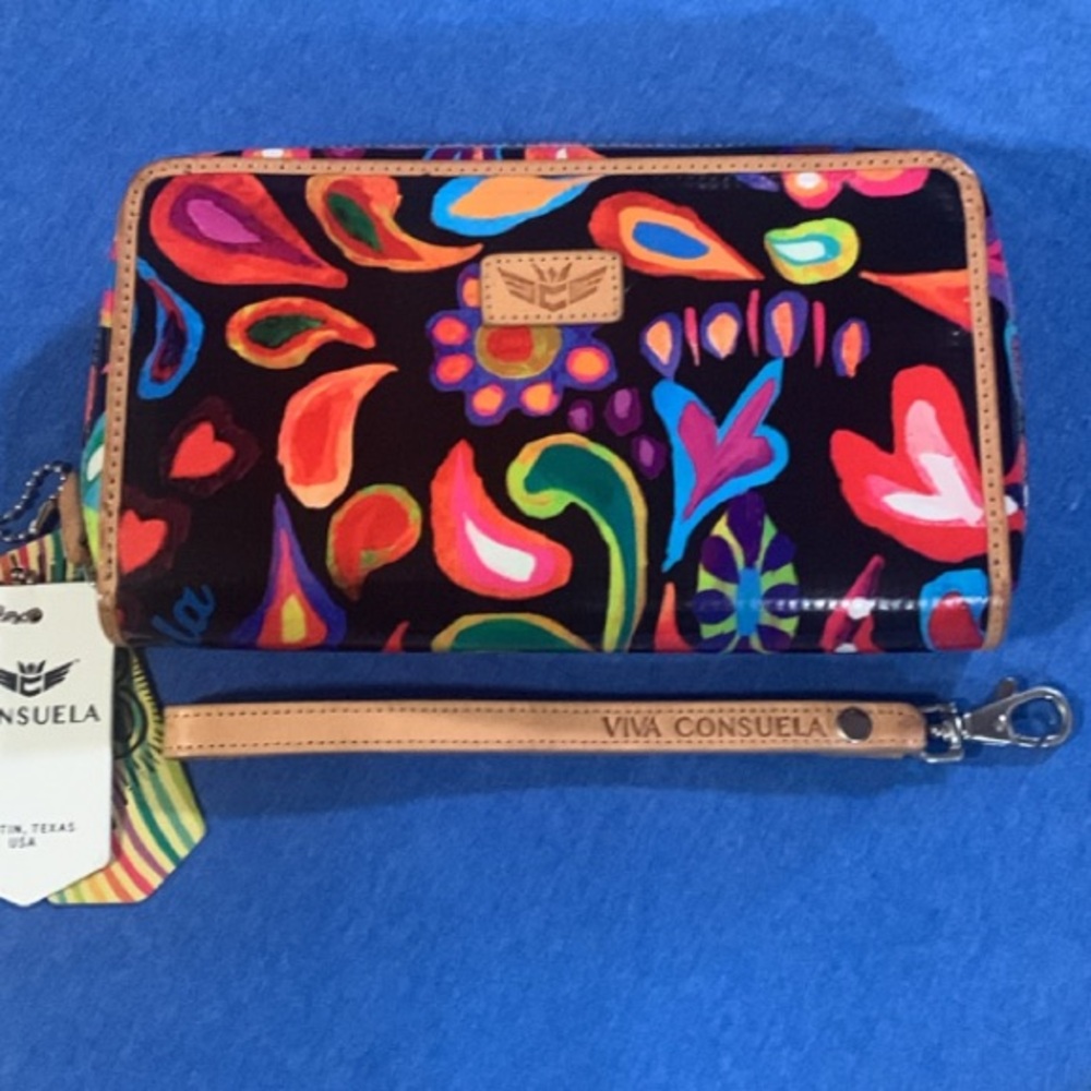 Consuela Sophie Wristlet Wallet 
With Metal Zipper